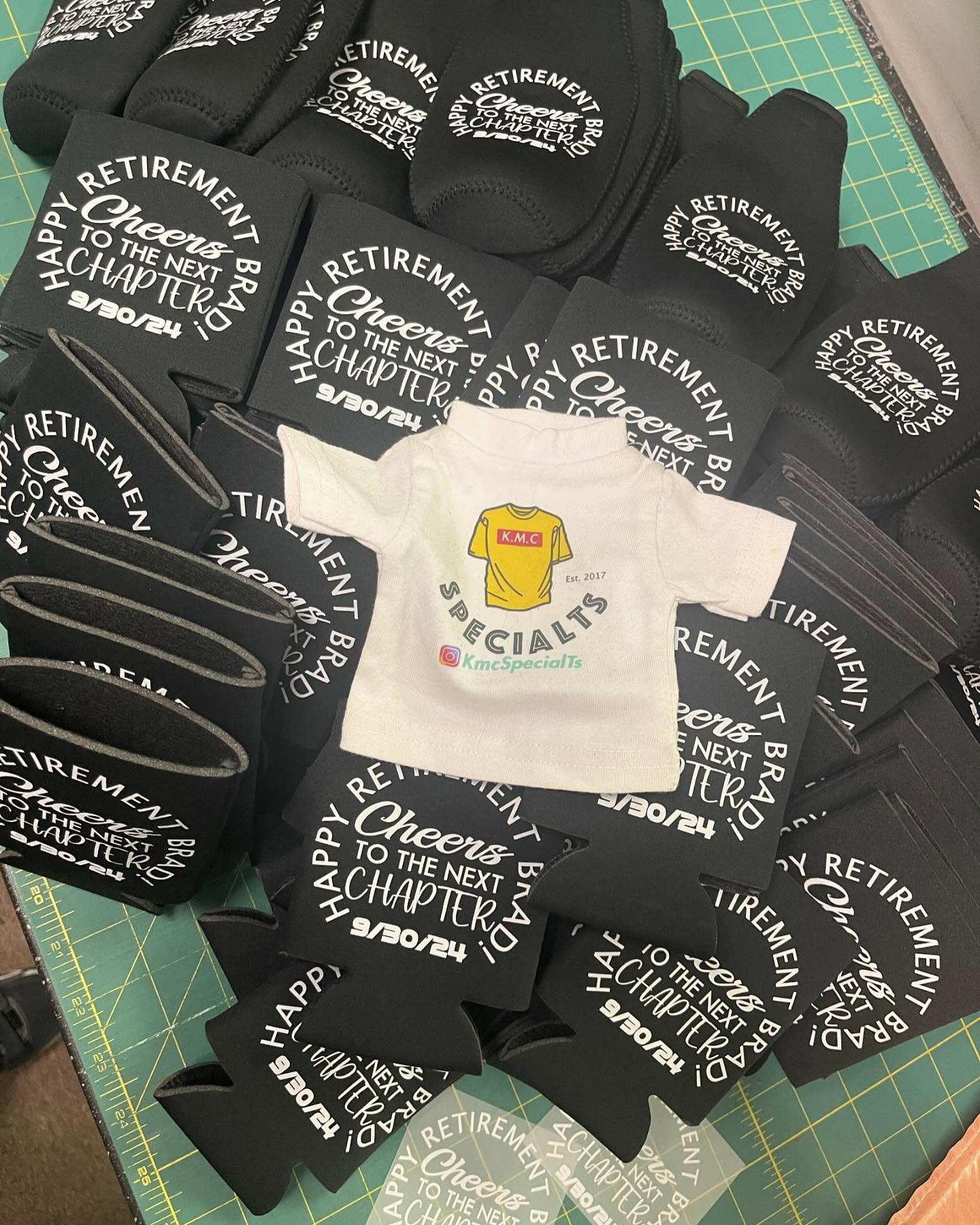 KMC Special T's custom printed koozies and logo tee from our Hawthorne NJ shop